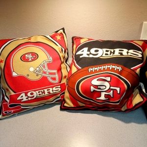 Vintage 80's San Francisco 49ers Throw Pillows